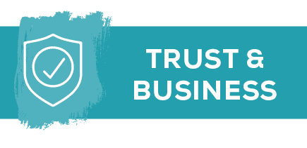 text that reads "trust and business"