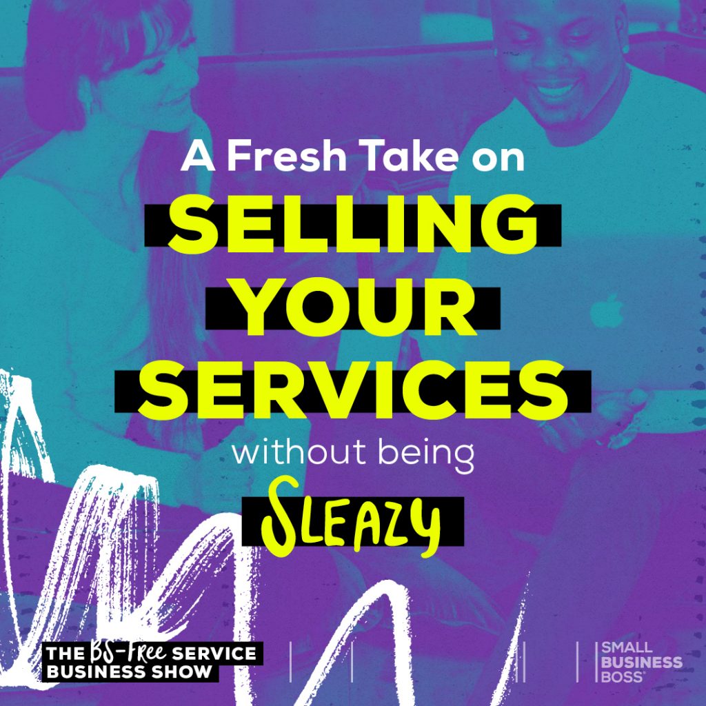 text that reads "selling your services"