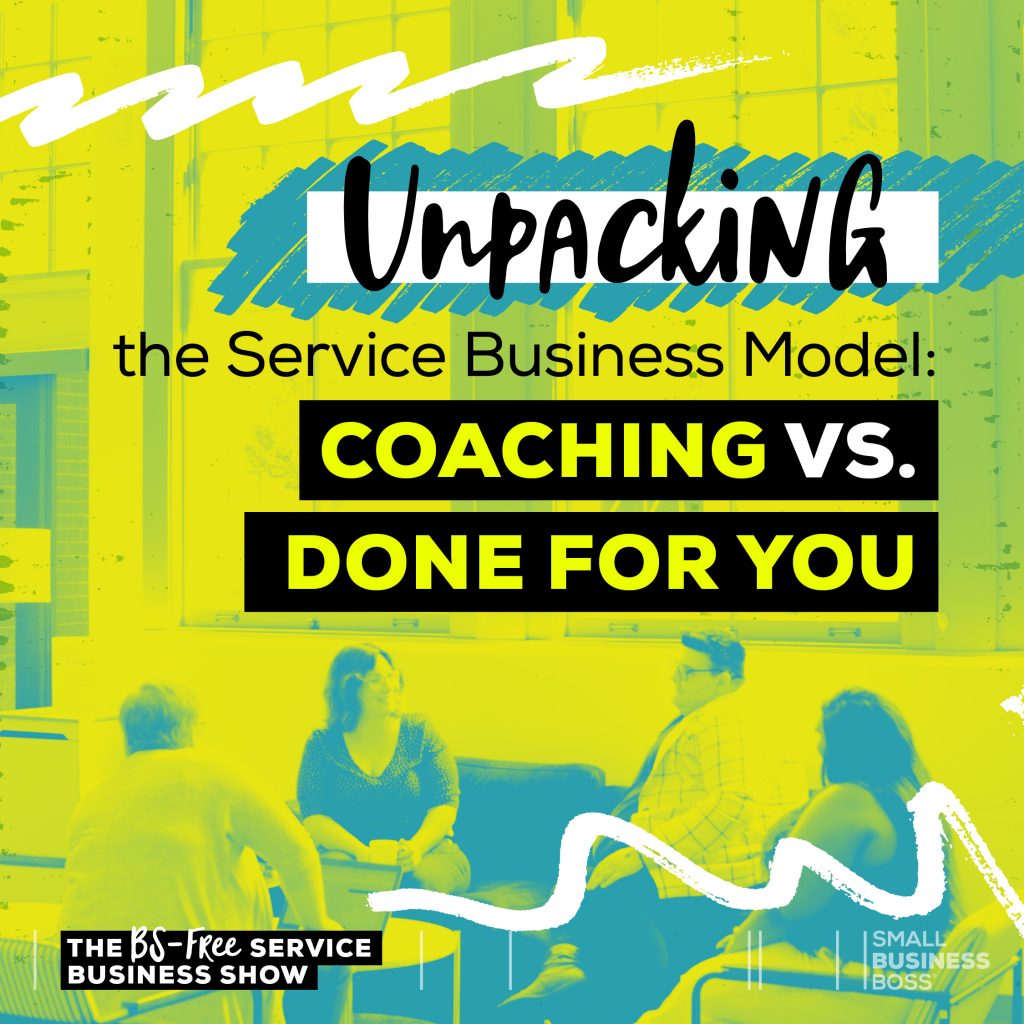 text that reads "unpacking the service business model"