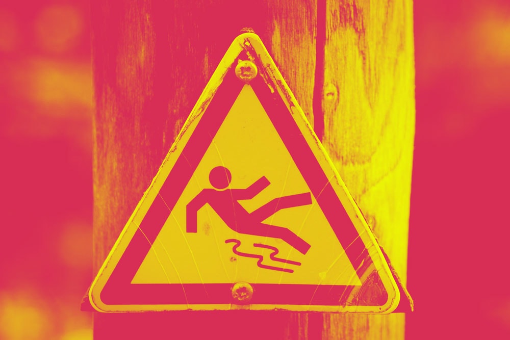 image of a caution slip sign
