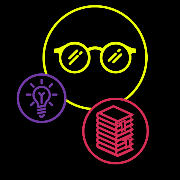 outline icons of intellectual icons
