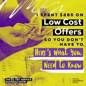 image of cash with text that reads "low cost offers"