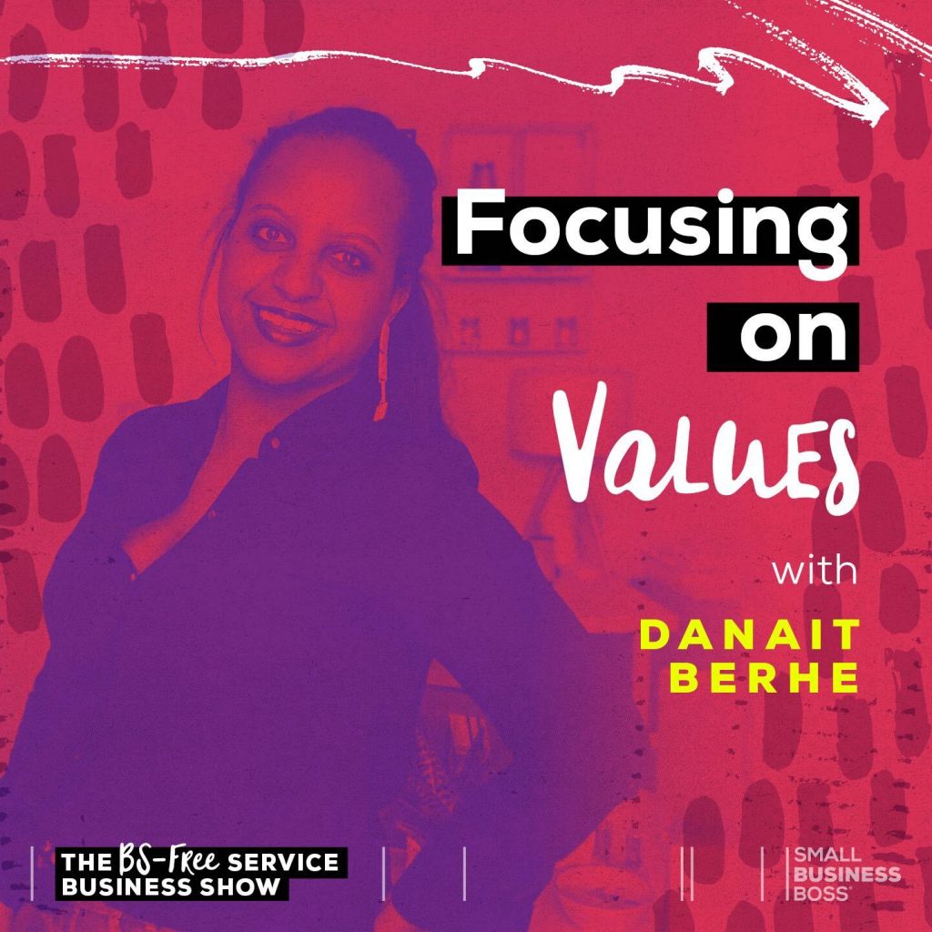 image of danait with text that reads "Focusing on Values"