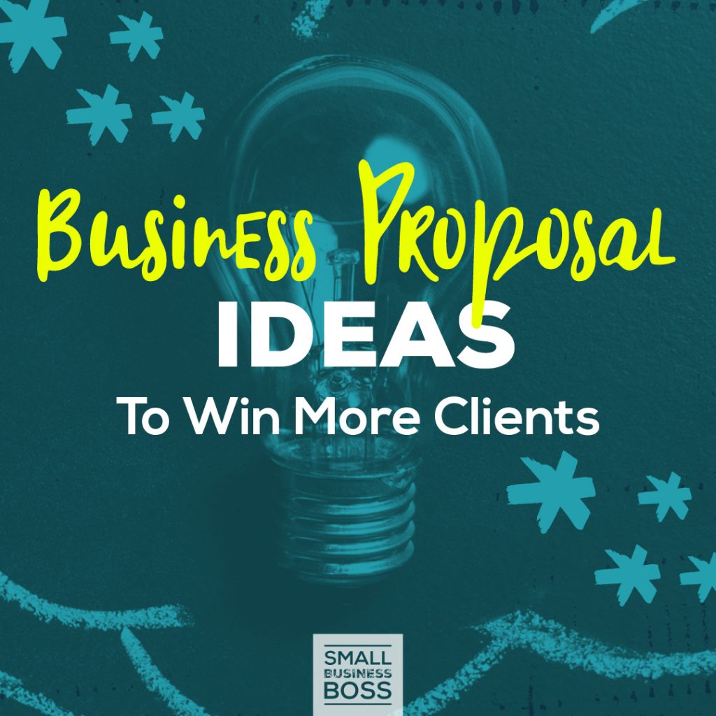 image of a lightbulb with text that reads "business proposal ideas"