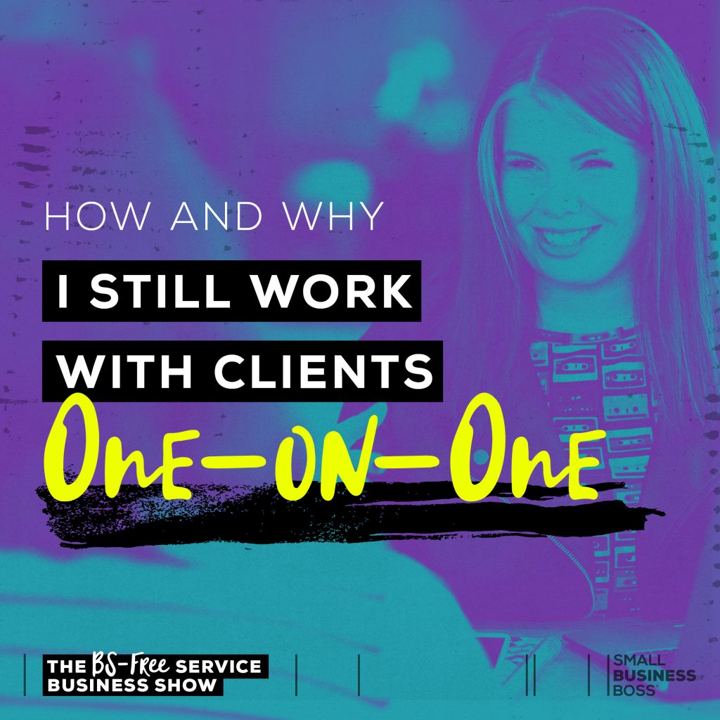 image of maggie with text that reads "work with clients one-on-one"