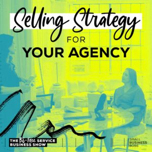 Image of two woman chatting with text that reads "strategy for your agency"