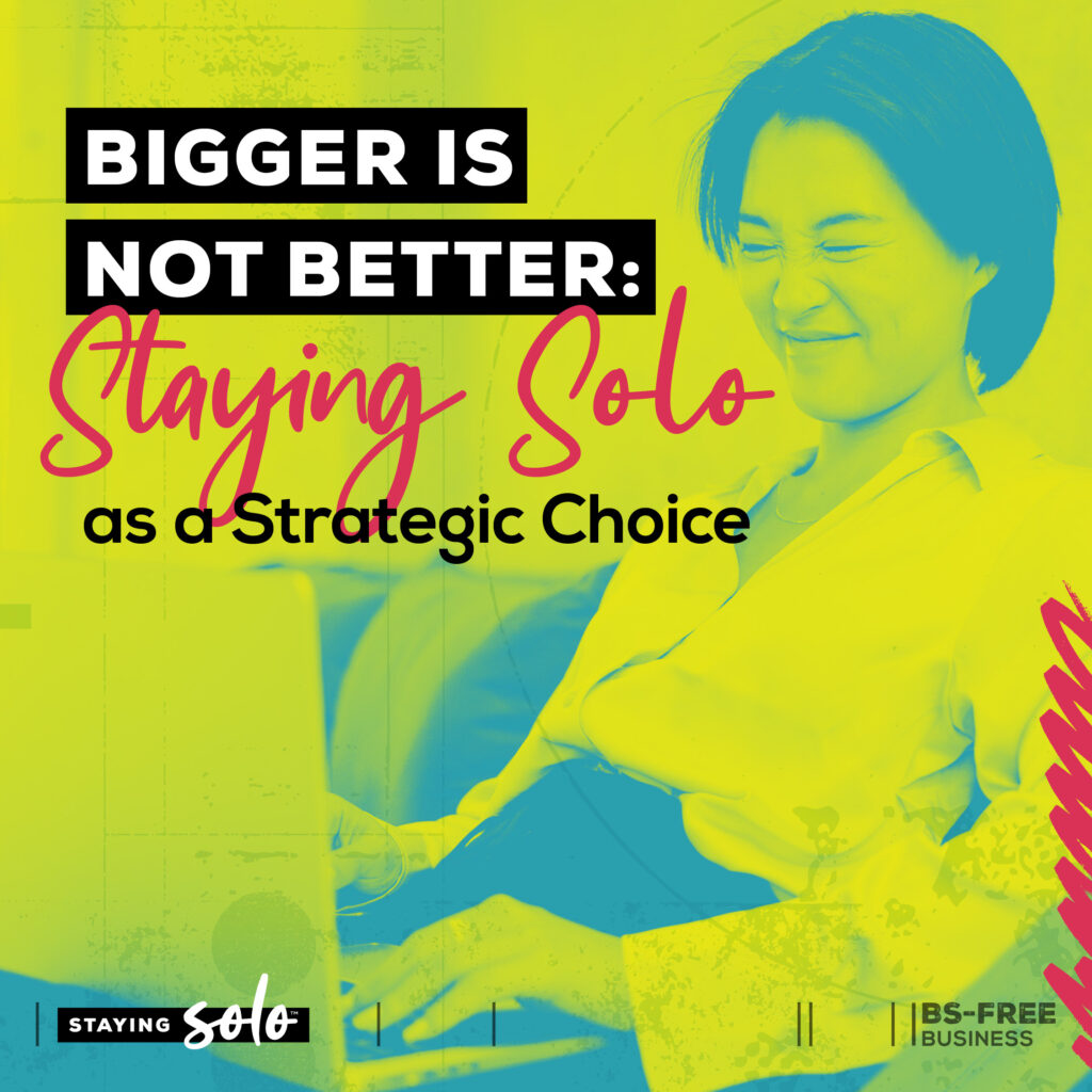 Bigger is Not Better: Staying Solo as a Strategic Choice