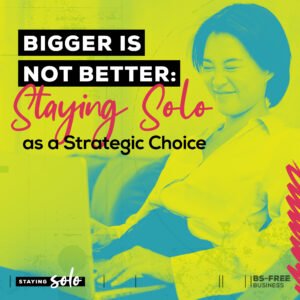 Bigger is Not Better: Staying Solo as a Strategic Choice